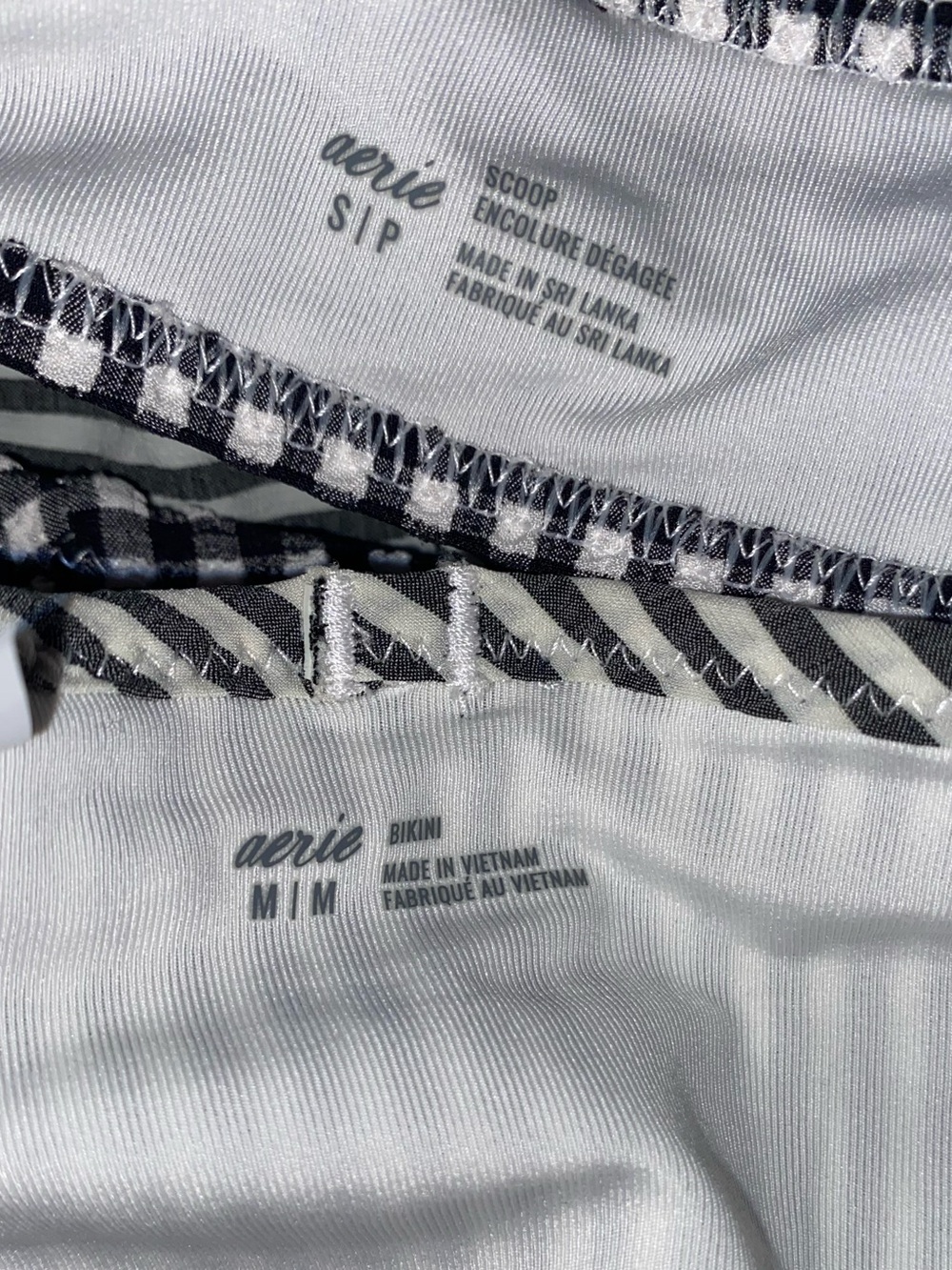 aerie Black & White Striped Ruffle Bikini - Picture 11 of 13